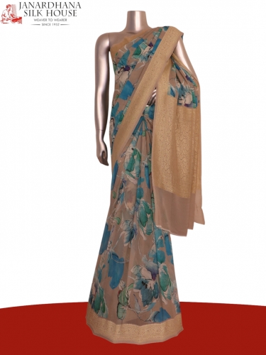 Pure Floral Georgette Silk Saree